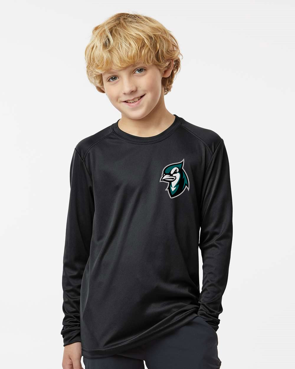 Paragon - Youth Long Islander Performance Long Sleeve T-Shirt - 218YBird Black S
