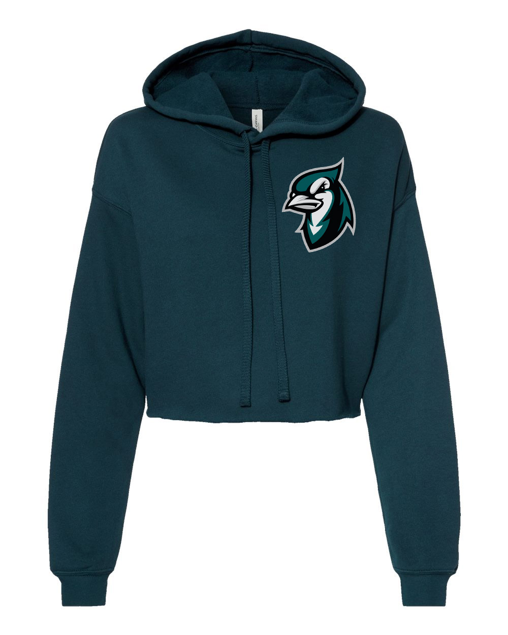 Women's Crop Fleece Hoodie - 7502Bird Black S