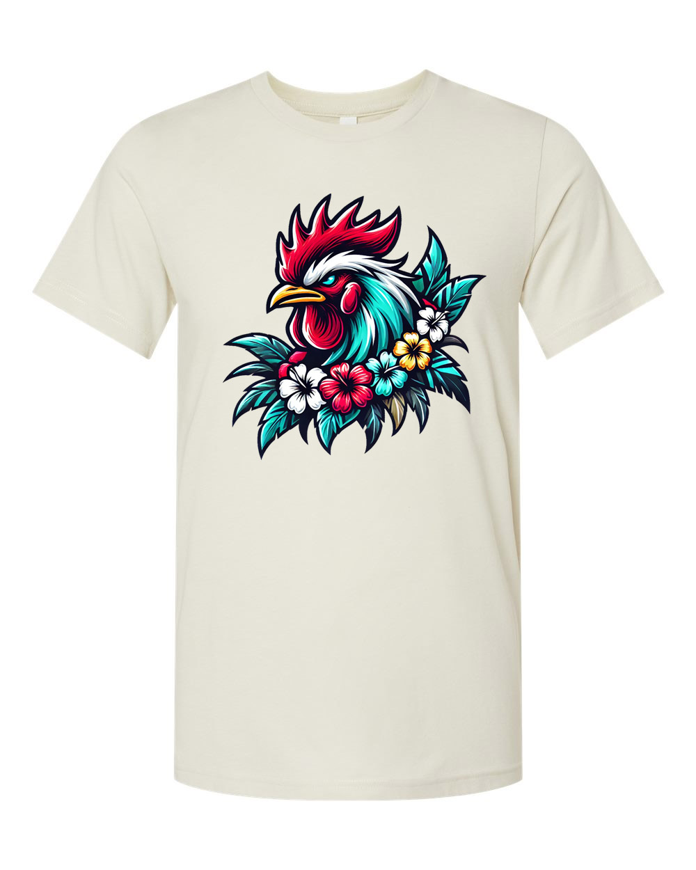 Bellas Canvas Unisex Soft Style Roosters Tee - 3001 Red S